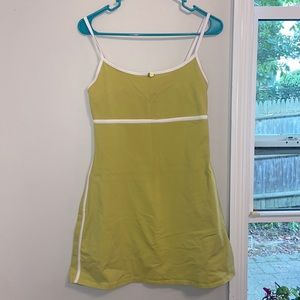 Y2K Forever 21 Green A-Line Dress & Daisy Choker Necklace Bundle - Size Medium
